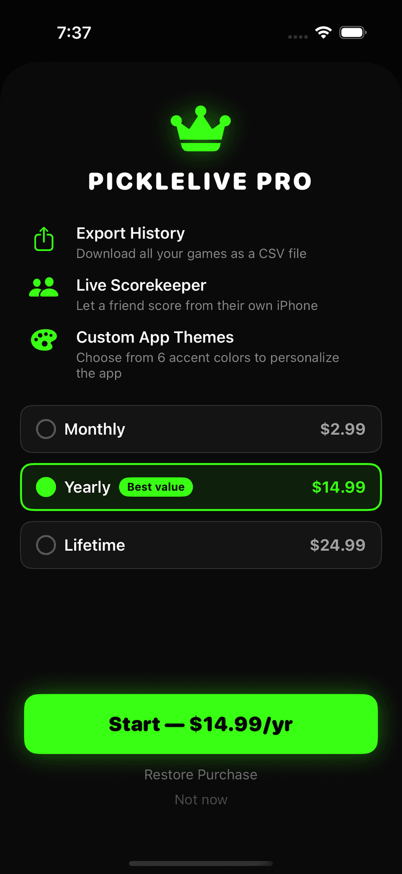 PickleLive Score screenshot 4